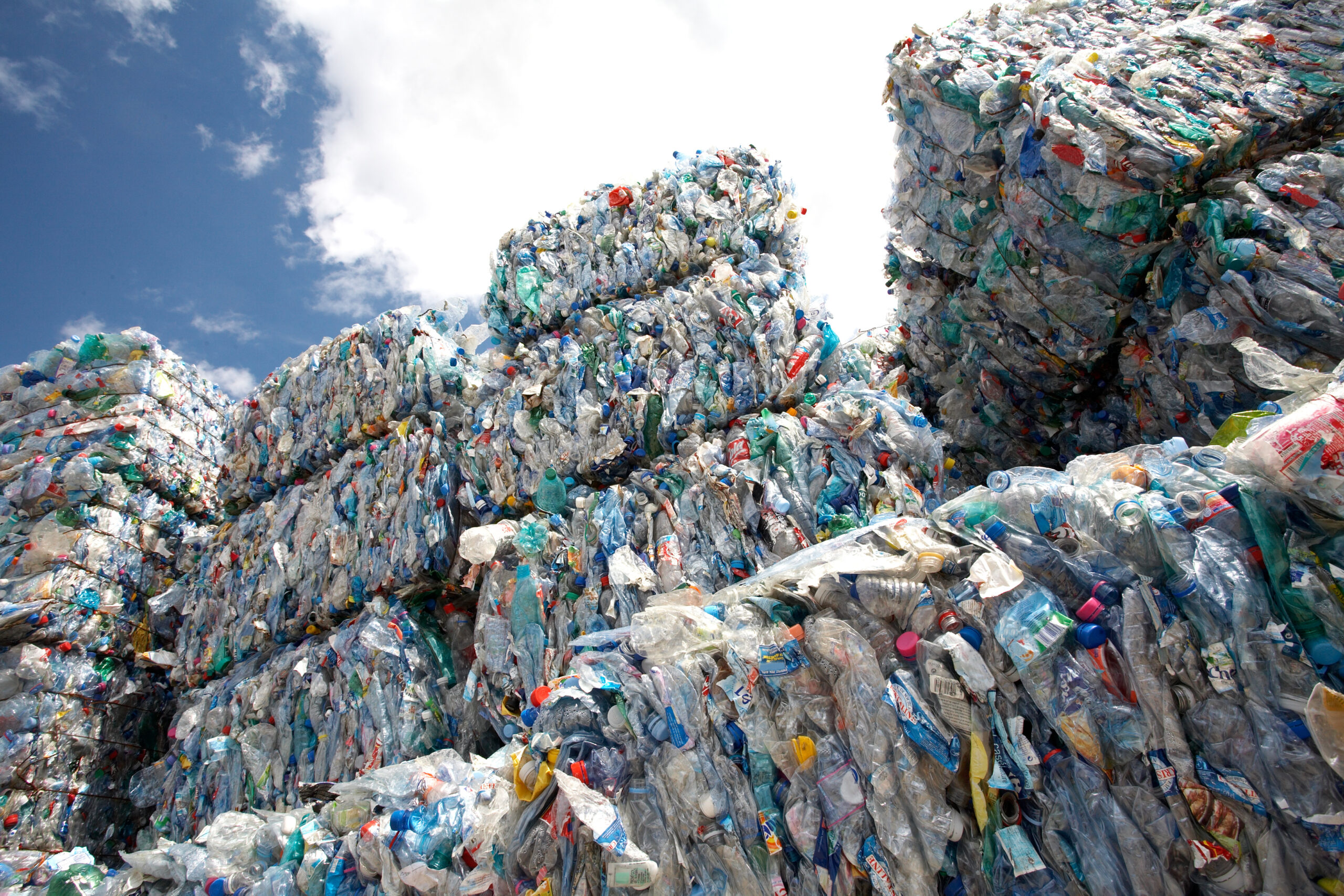 PET Bottles waiting to be recycled use Yuken Products